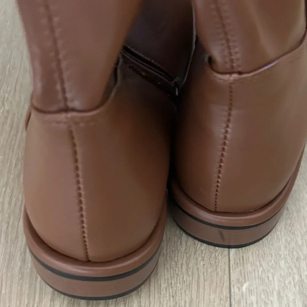 TORGEIS Women's Genevieve Thigh High Boots, Cognac, Size 7.5, NWOT